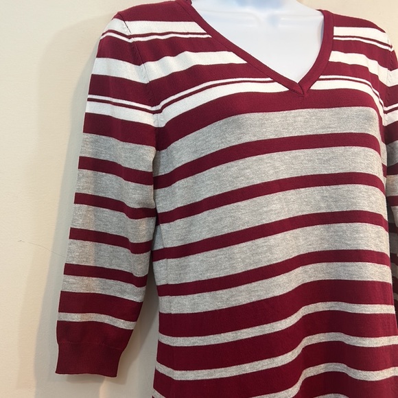 Lety & Me Dallin Striped 3 Quarter Sleeve Sweater NEW Sz S - Picture 6 of 8